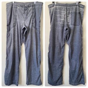 Prana Wide Leg Pants in Faded Blue